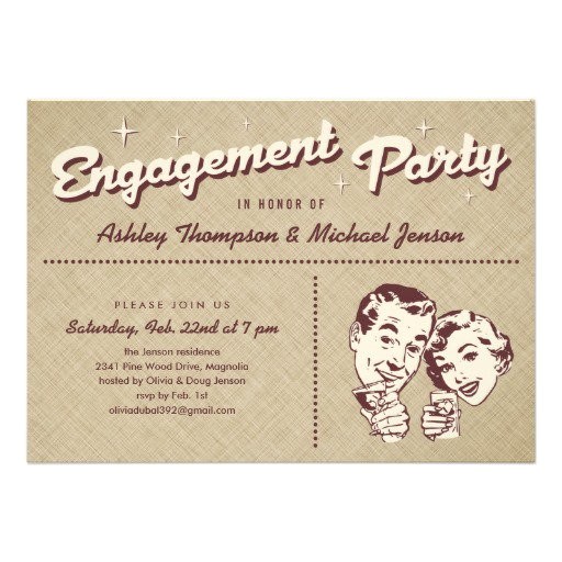 fun engagement party invitation wording
