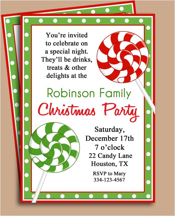 christmas party invitation wording template