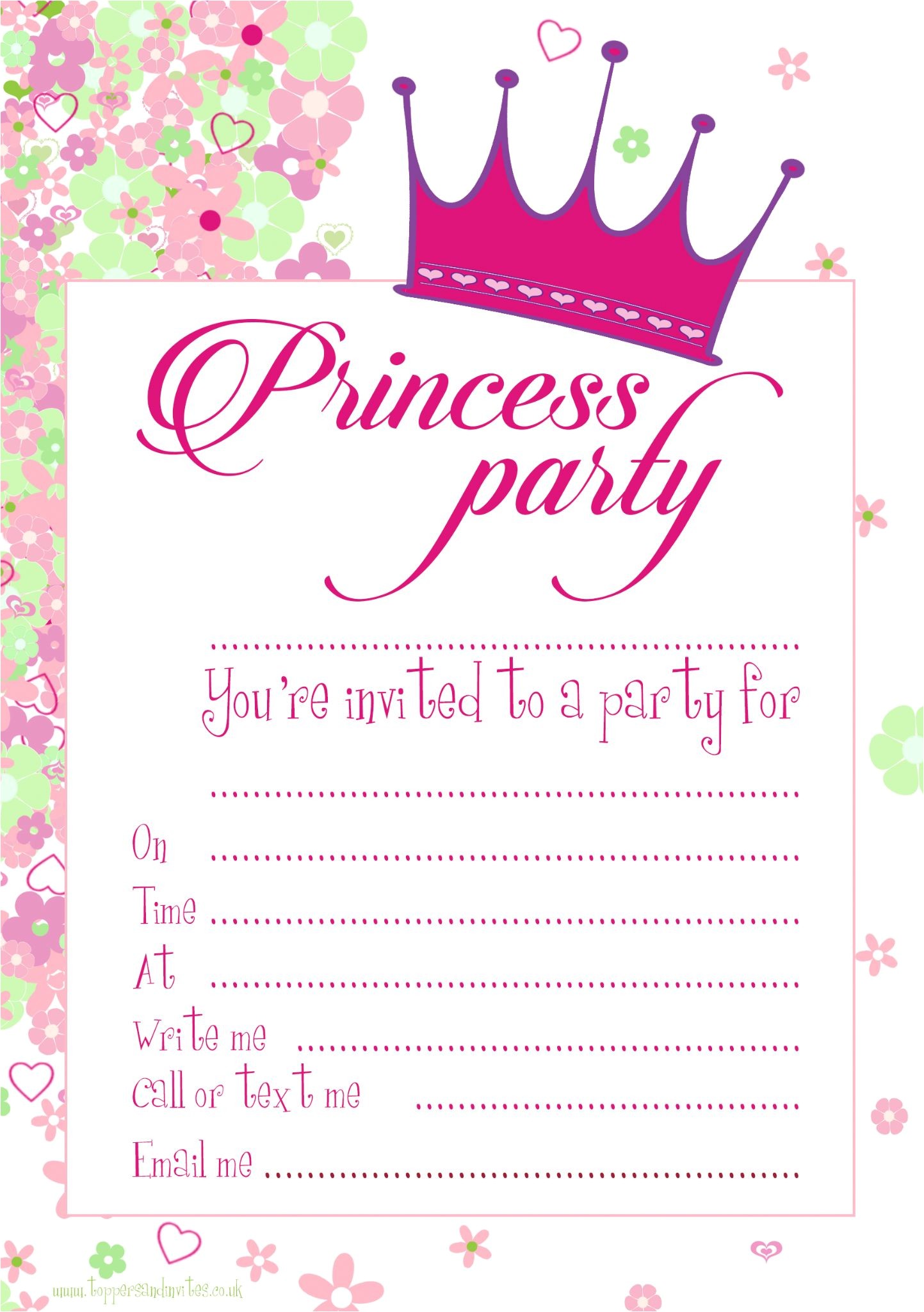 princess party birthday party invites with envelopes pack of 20 643 p