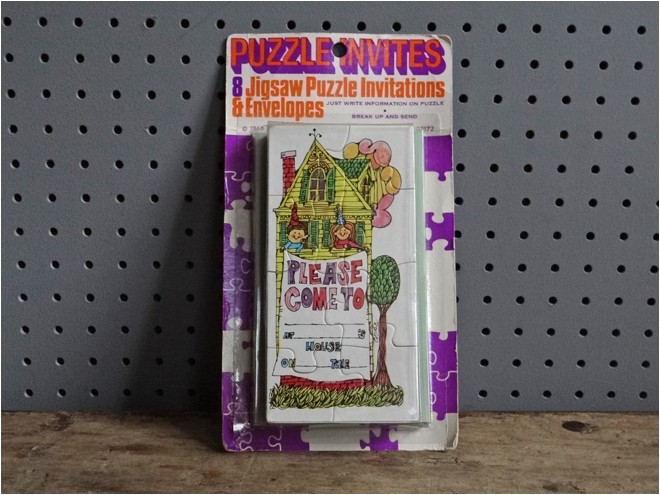 puzzle party invitations