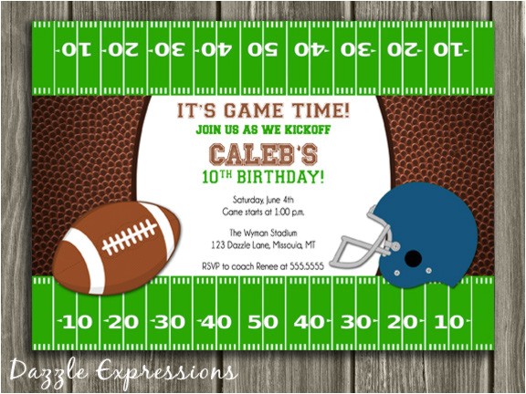 free printable football birthday invitations