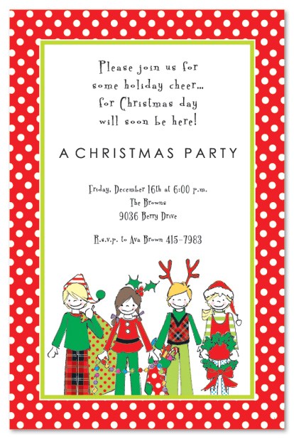kids christmas party invitations
