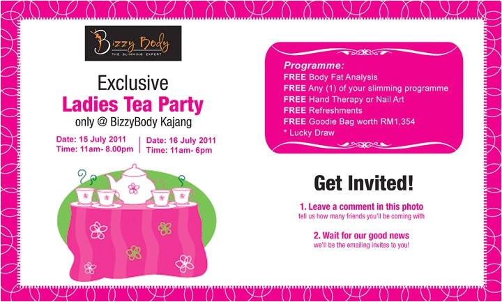 bizzy body exclusive tea party
