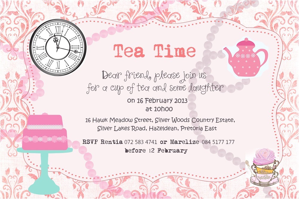 ladies tea party invitations