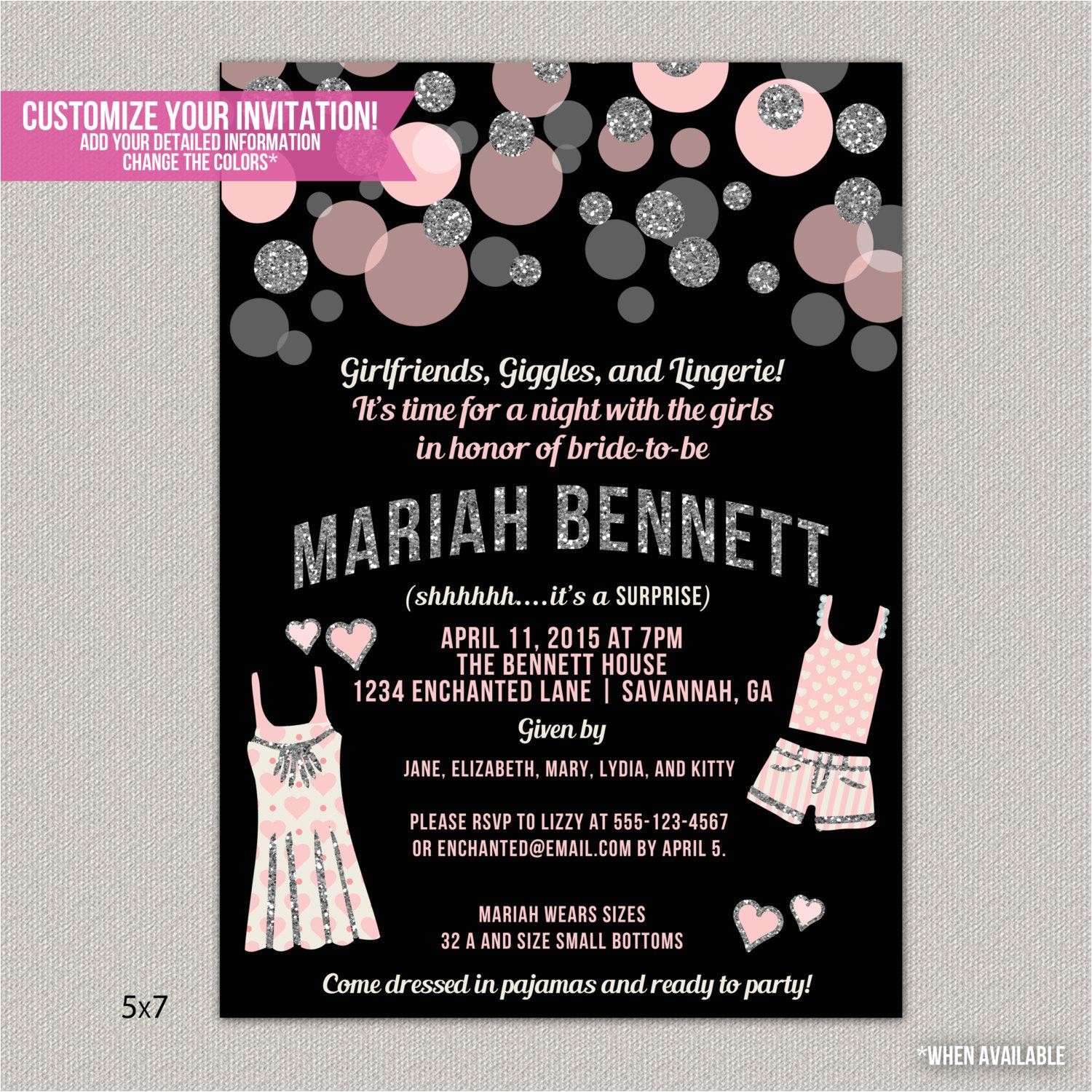 lingerie party invitations