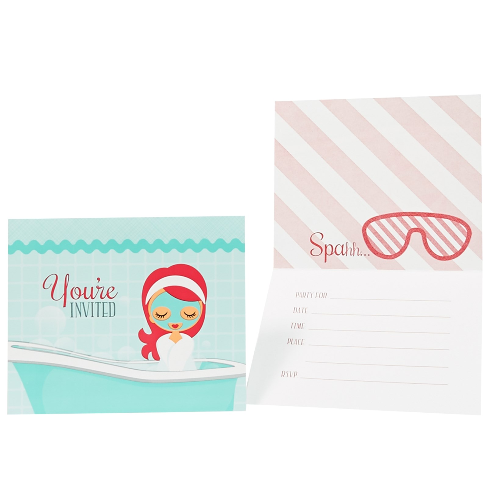 little spa party invitations