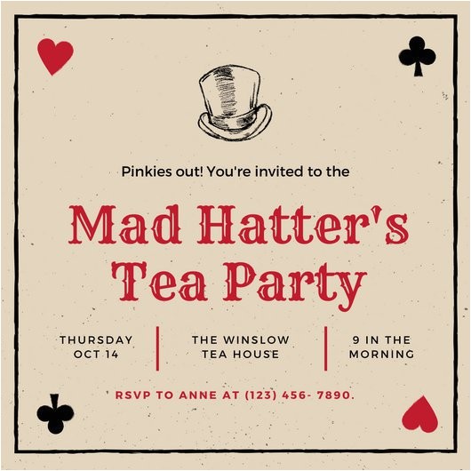playing card invitation template