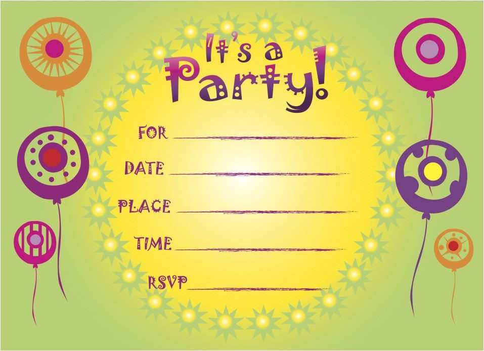free printable party invitations online