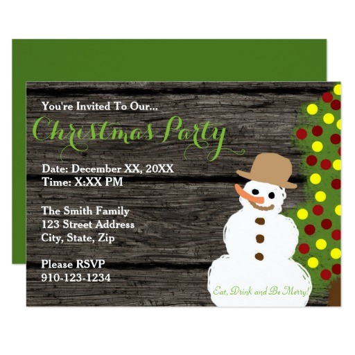 create your own christmas party invitation 256136805527974059