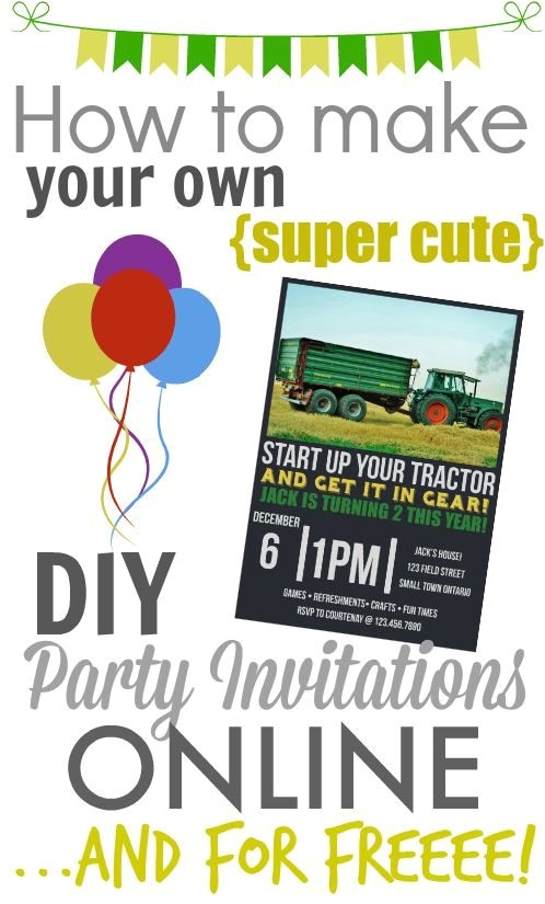 make your own diy printable party invitations