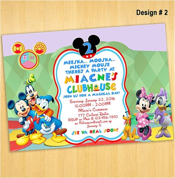 mickey mouse invitation template free download