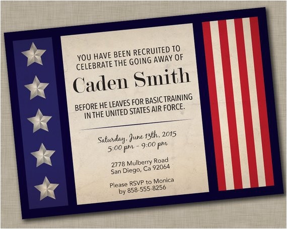 military going away party invitation