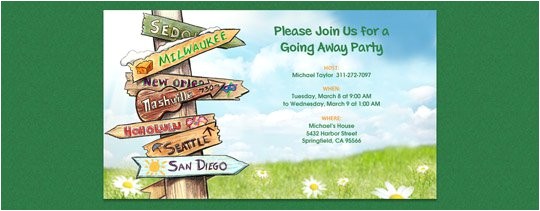 moving away party invitations