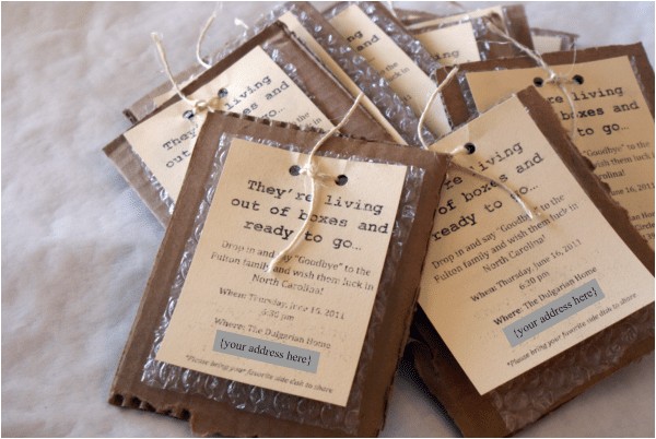 moving party invitations gift idea