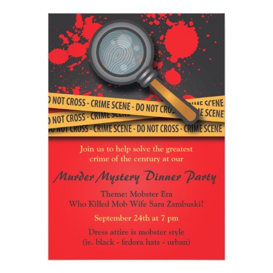 murder mystery dinner party invitation 161478103473327106