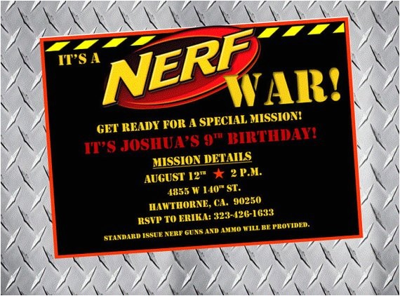 nerf party invitations nerf birthday
