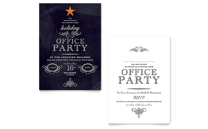 office holiday party invitation template design xx1022701