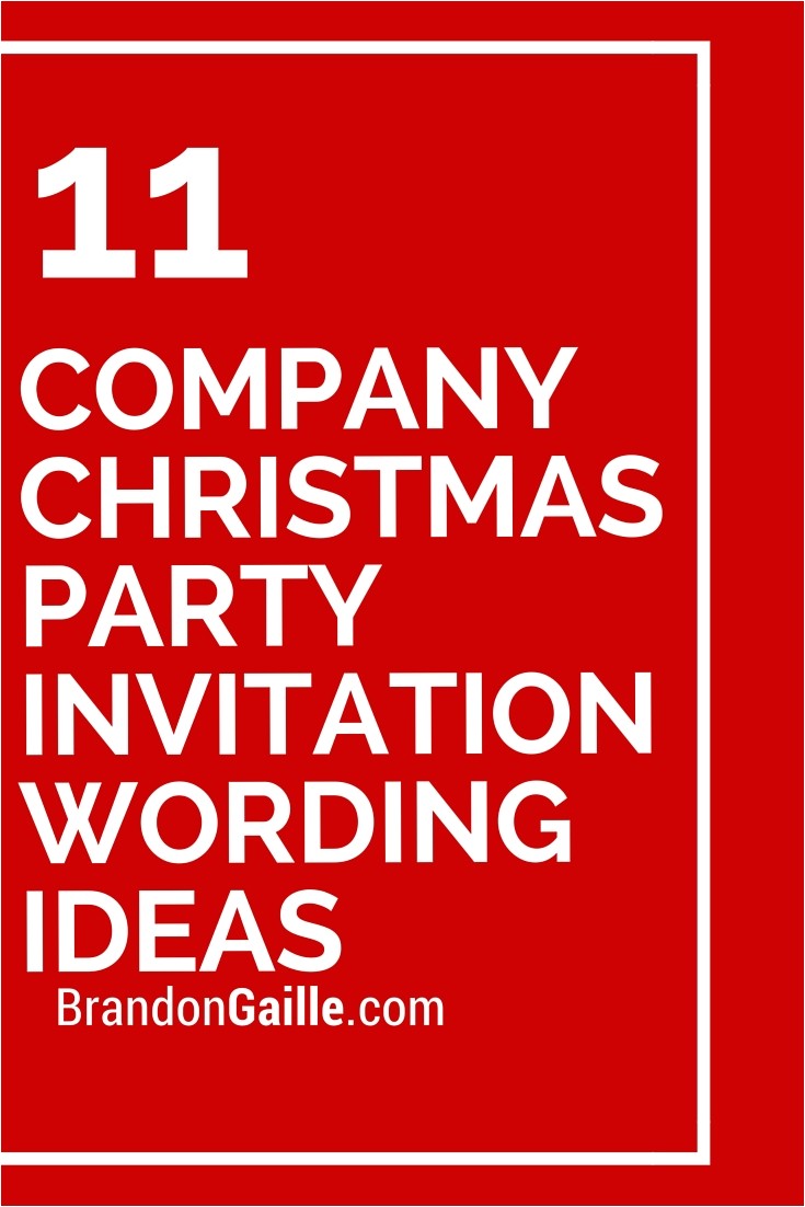 office holiday party invitation wording