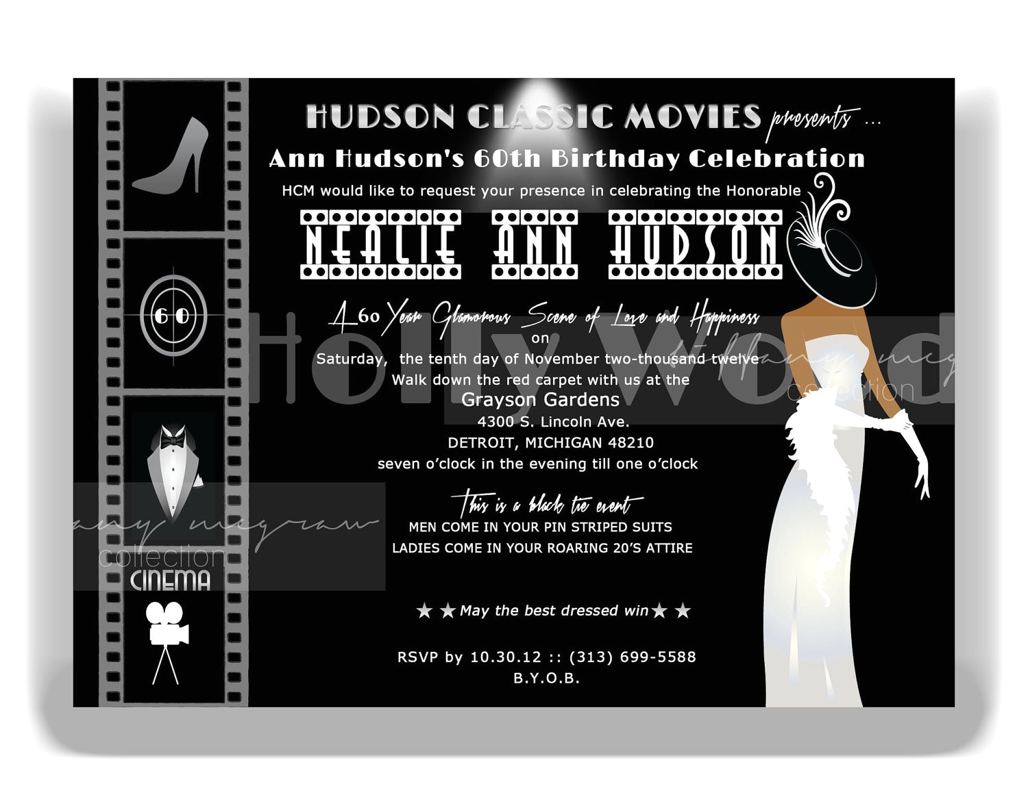 hollywood themed birthday invitations for sale hollywood