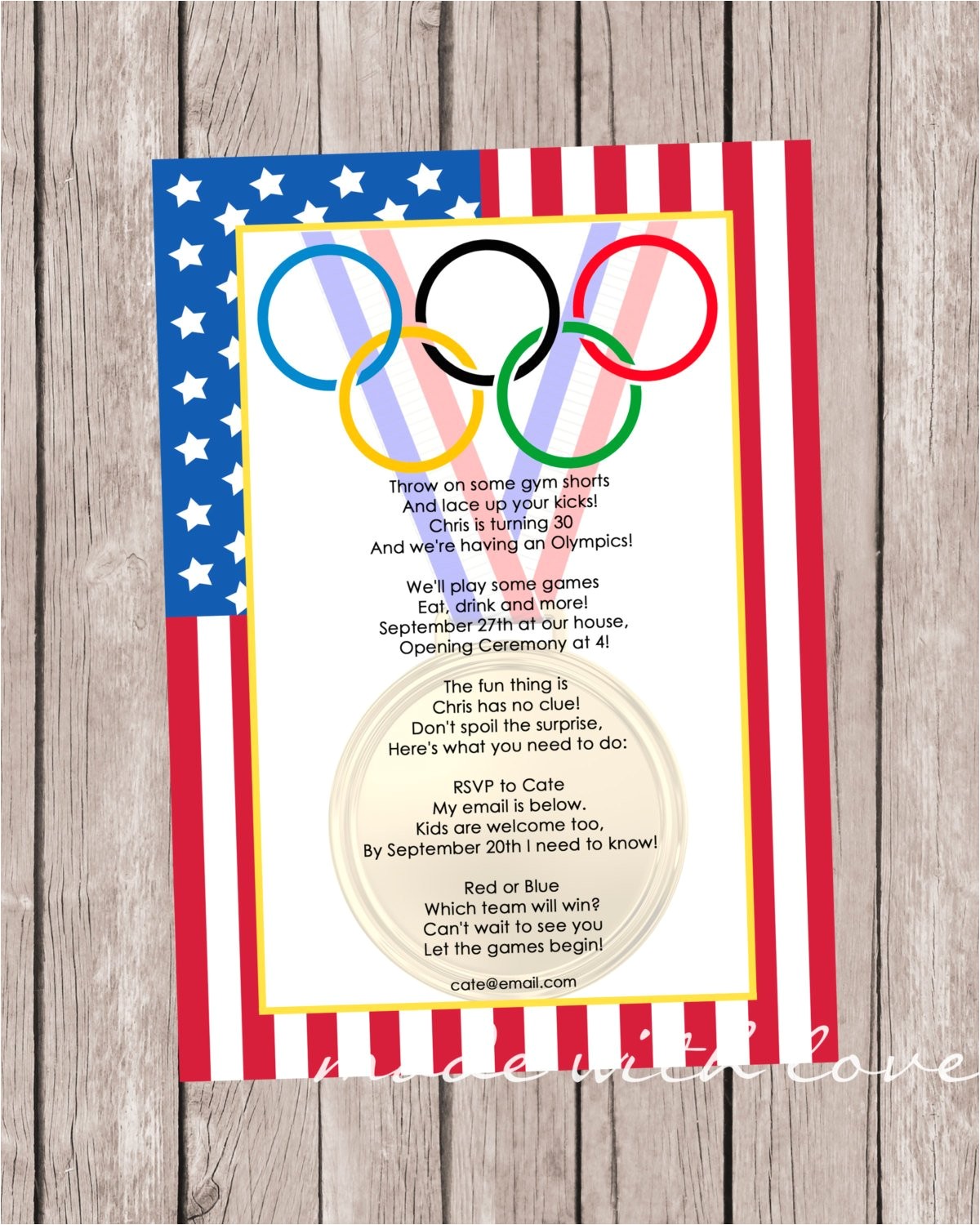 olympic games a party invitation