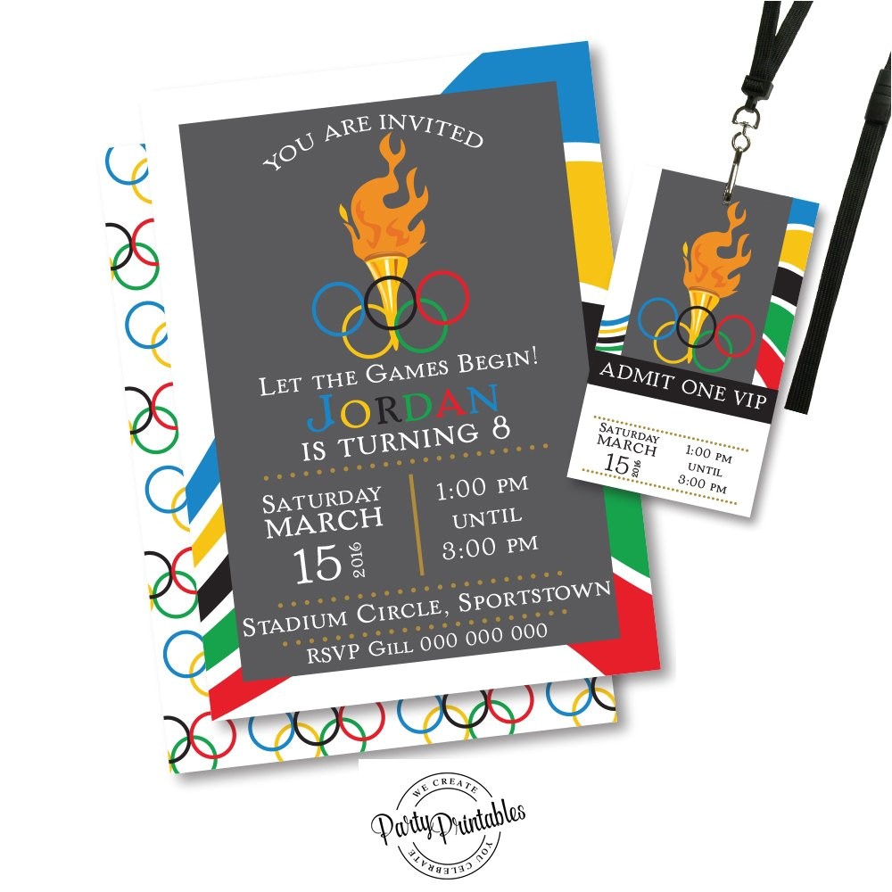 olympic party invitation olympic party