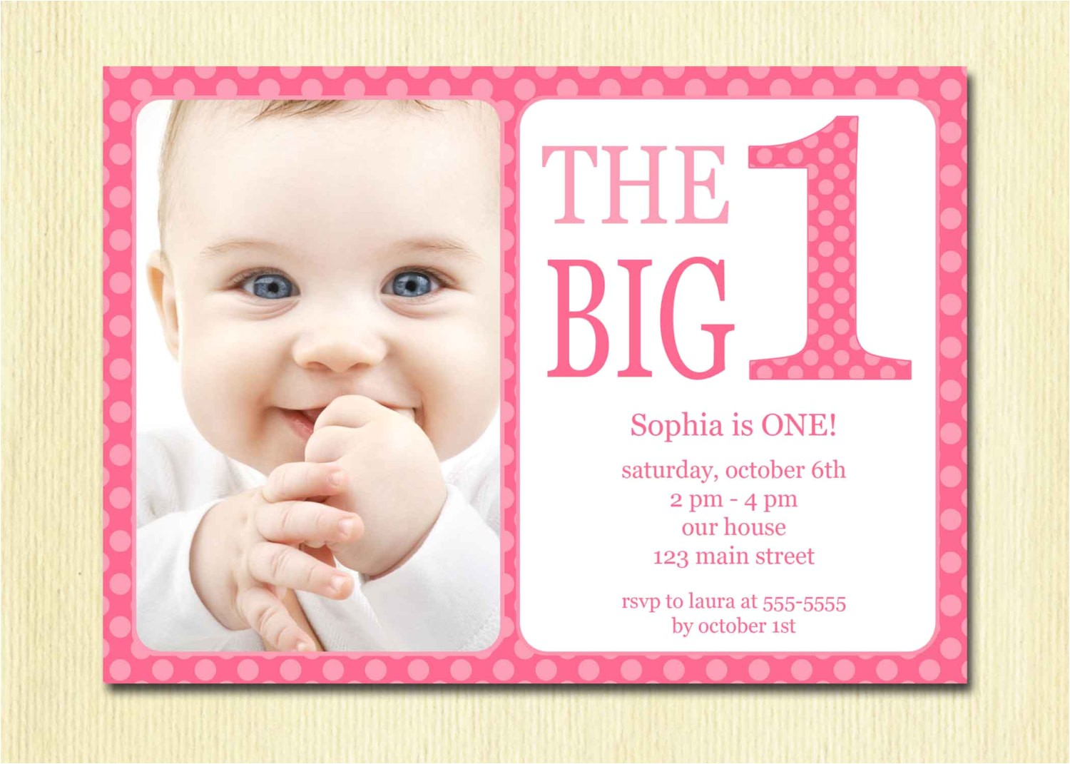 one year old birthday party invitations 2
