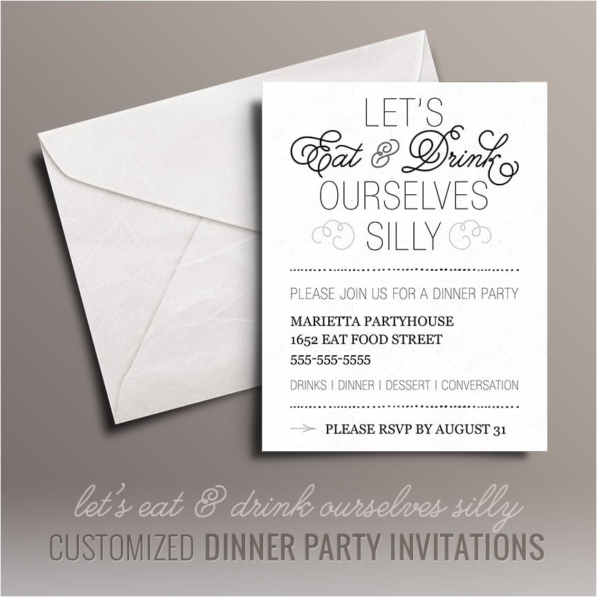 free printable dinner party invitation