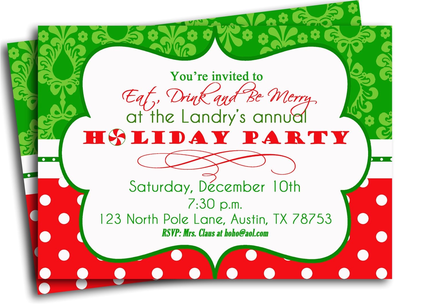 christmas party invitation printable