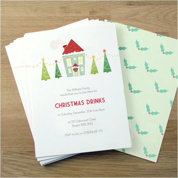 personalised christmas party invitations