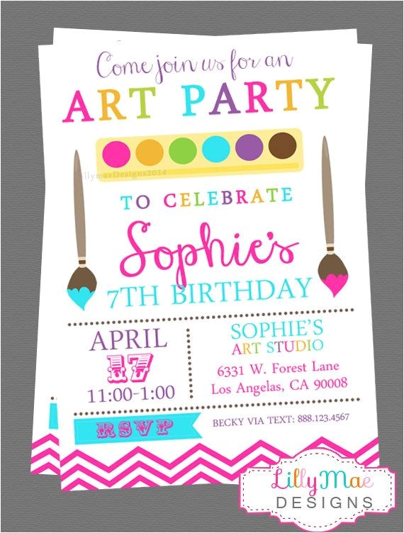 paint party invitations