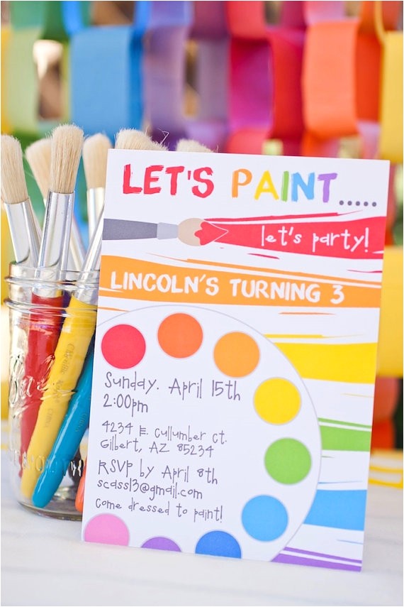 rainbow art party ideas for kids