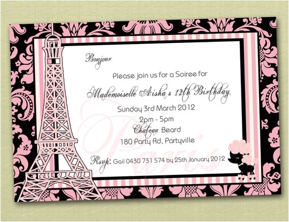 paris birthday invitations you print 3
