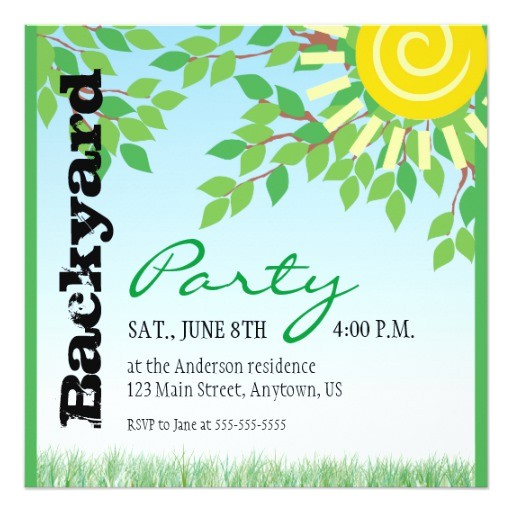 backyard party invitation 161807192662203031