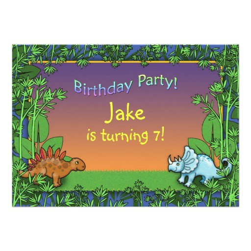 personalized dinosaur birthday party invitations 161122010310144273