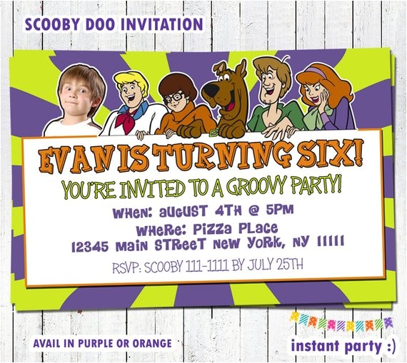scooby doo birthday invitation