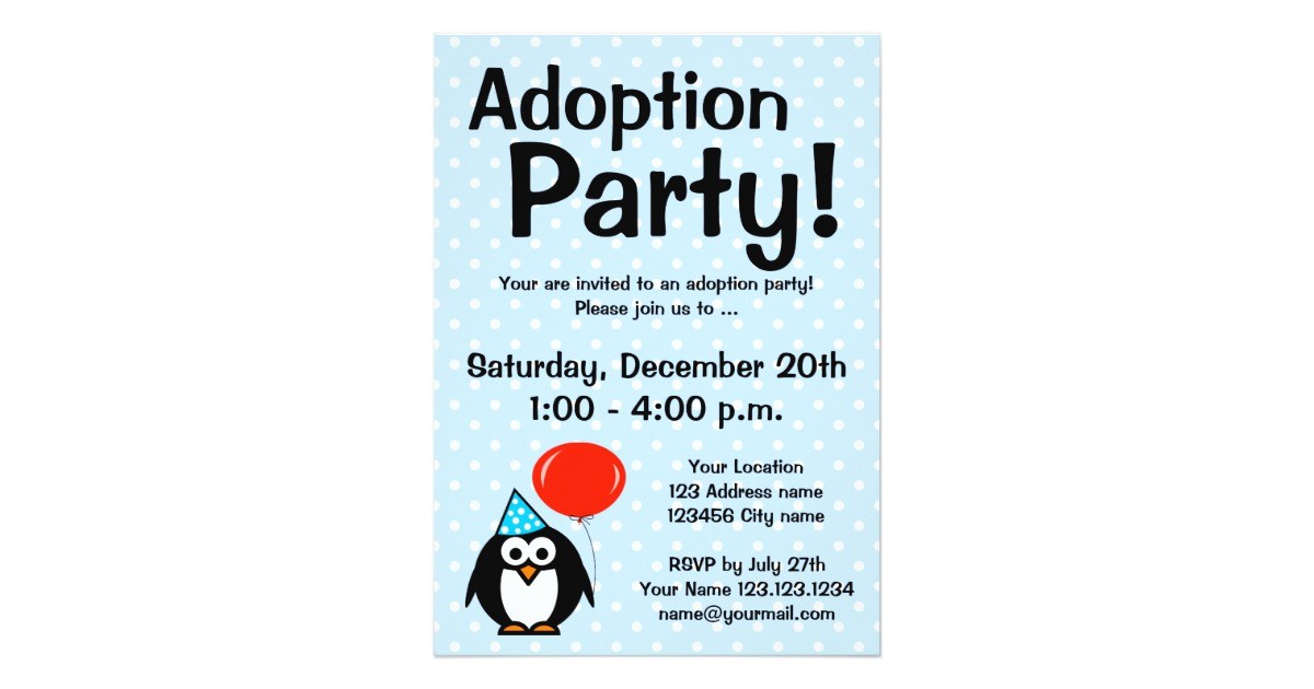 adoption announcement party invitations 161331939863926995