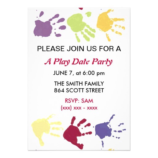 a play date party kids invitation 161774373683057552