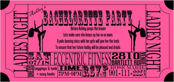 pole dance party invitations