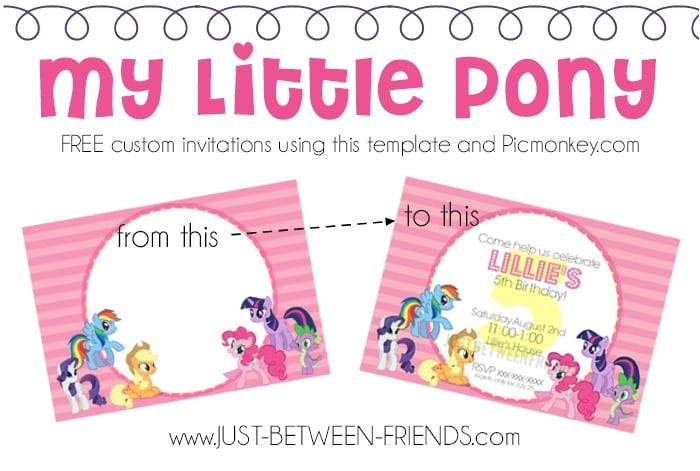 printable pony party invitation