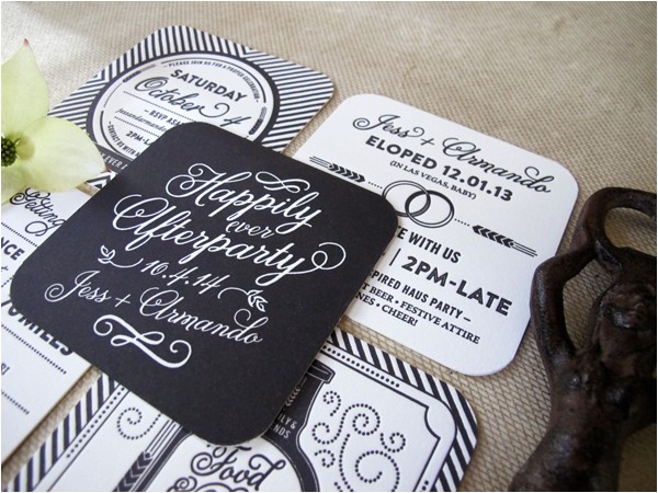 happily ever afterparty post elopement party invites