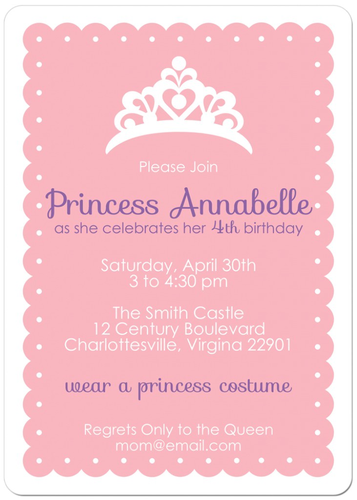 post free printable princess invitation template 241607