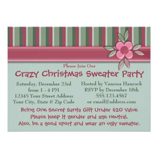 create your own ugly sweater christmas party invitation 161738155680495684
