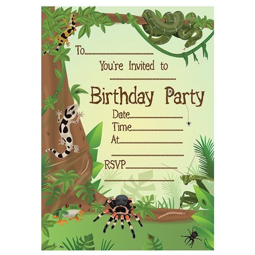 animal party invitations
