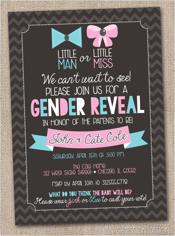 gender reveal party invitations