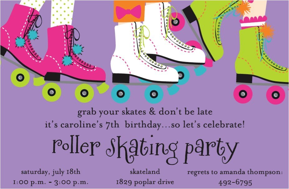 free roller skate invitations