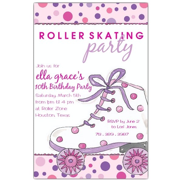 free roller skating party invitation