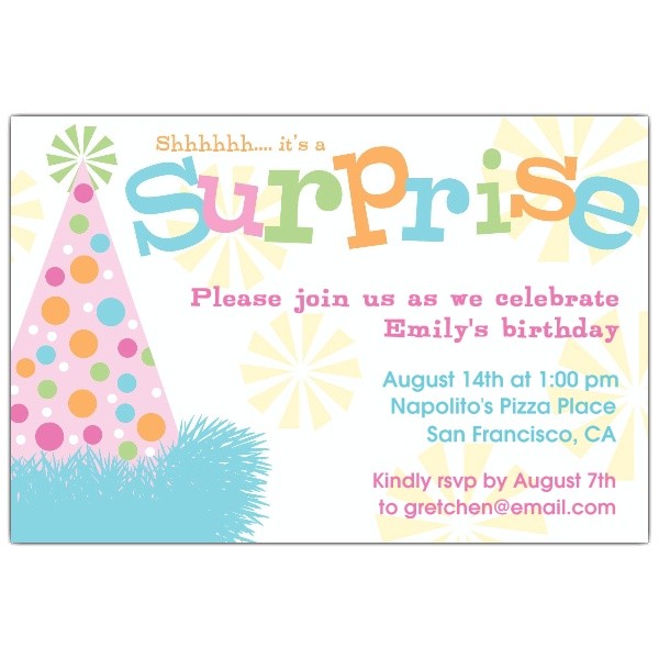 free surprise birthday party invitations