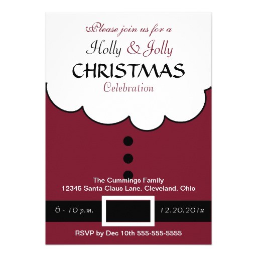 santa claus christmas party invitation 161593613759770201