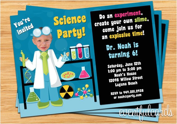 science party invitations
