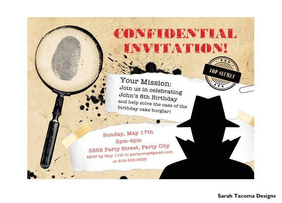 secret agent spy birthday party
